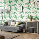 White and Yellow Textured Floral Removable Wallpaper 9286| Walls By Me