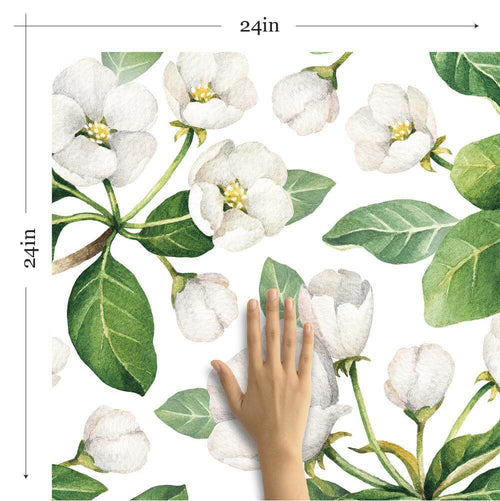 White and Yellow Textured Floral Removable Wallpaper 9286| Walls By Me