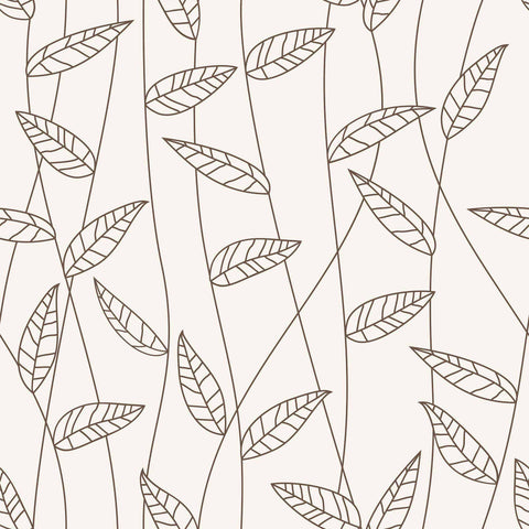 Black and White Leaves Peel and Stick Removable Wallpaper