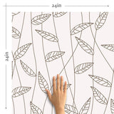 Black and White Leaves Peel and Stick Removable Wallpaper