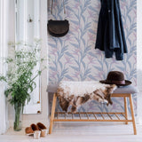 Pink and Blue Floral Peel and Stick Removable Wallpaper