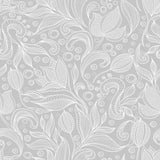 Gray Botanical Floral Peel and Stick Removable Wallpaper