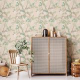 green leaves peel and stick removable wallpaper