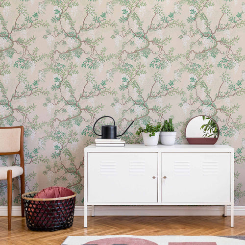 green leaves peel and stick removable wallpaper