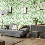 Green and Yellow Textured Floral Removable Wallpaper 1654| Walls By Me