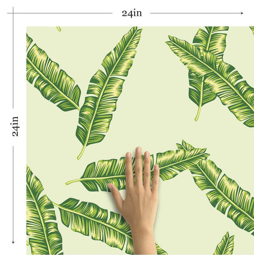 Green and Yellow Textured Floral Removable Wallpaper 1654| Walls By Me