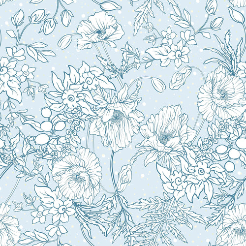 Wallpaper Sample for Bedroom Blue and Similar Tones 003