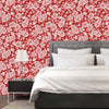 White Textured Floral Removable Wallpaper 1674| Walls By Me