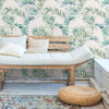 Green Botanical Floral Peel and Stick Removable Wallpaper