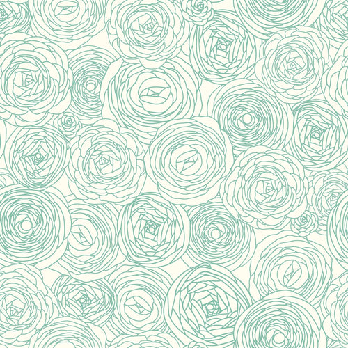 White Roses Floral Peel and Stick Removable Wallpaper