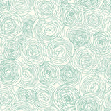 White Roses Floral Peel and Stick Removable Wallpaper