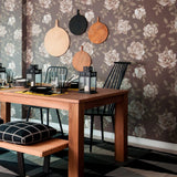 Brown Textured Floral Removable Wallpaper 1645| Walls By Me