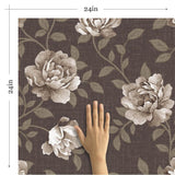 Brown Textured Floral Removable Wallpaper 1645| Walls By Me