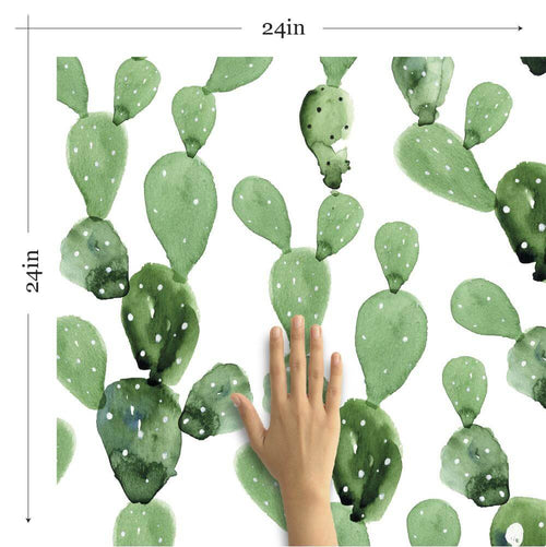 Green and Beige Textured Floral Removable Wallpaper 4785| Walls By Me