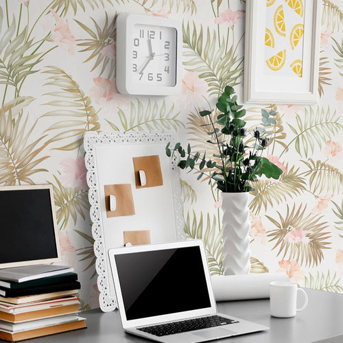 Natural Botanical Floral Removable Wallpaper 3803| Walls By Me