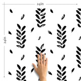 Black and White Leaves Peel and Stick Removable Wallpaper