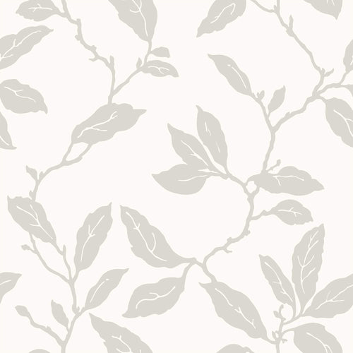 White Botanical Floral Peel and Stick Removable Wallpaper