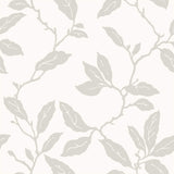 White Botanical Floral Peel and Stick Removable Wallpaper