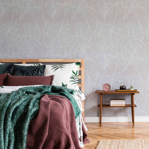 Grey Branches Peel and Stick Removable Wallpaper