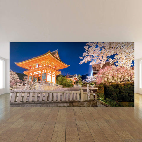 Fuchsia and Pink Asian Peel and Stick Removable Wall Mural 9293