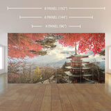 Fuchsia and White Asian Peel and Stick Removable Wall Mural 2343