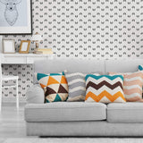 Black and White Pattern Geometric Removable Wallpaper 0066| Walls By Me