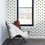 Black and White Pattern Geometric Removable Wallpaper 0066| Walls By Me