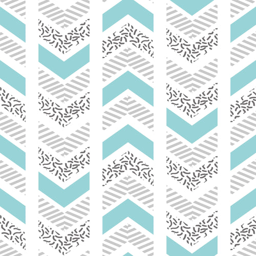 Silver and Blue Chevron Geometric Peel and Stick Removable Wallpaper