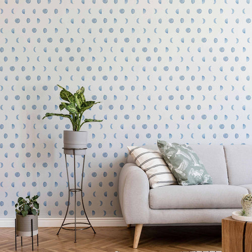 Blue Moon Peel and Stick Removable Wallpaper