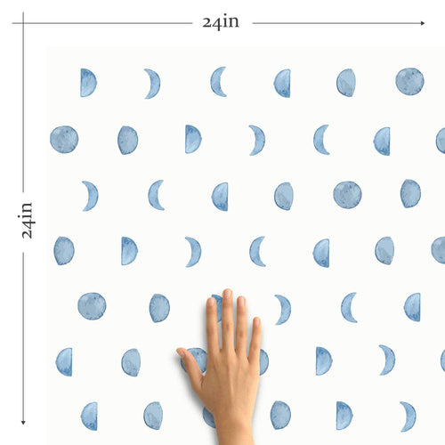 Blue Moon Peel and Stick Removable Wallpaper
