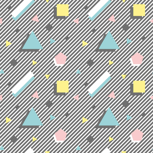 Pink and Yellow Shapes Geometric Removable Wallpaper 1160| Walls By Me