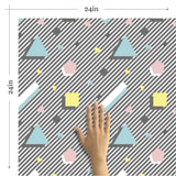 Pink and Yellow Shapes Geometric Removable Wallpaper 1160| Walls By Me