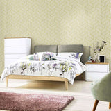 Beige and Cream Textured Geometric Peel and Stick Removable Wallpaper