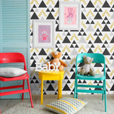 Gold Triangles Geometric Removable Wallpaper 4849| Walls By Me