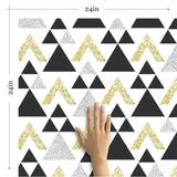 Gold Triangles Geometric Removable Wallpaper 4849| Walls By Me