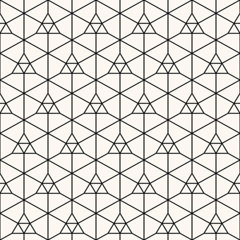 White Triangles Geometric Removable Wallpaper 1684| Walls By Me
