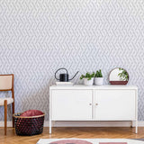 grey simple stripes removable wallpaper for bedroom