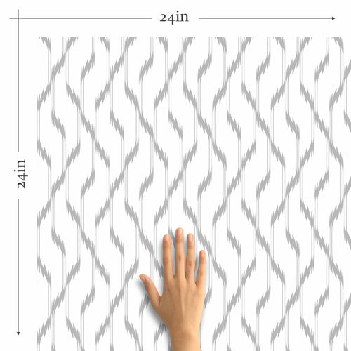 grey simple stripes removable wallpaper for bedroom