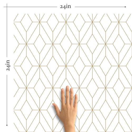Yellow Lattice Peel and Stick Wallpaper | Walls by Me