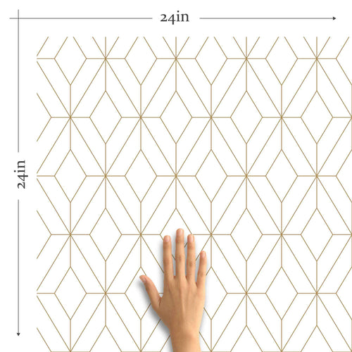 Yellow Lattice Peel and Stick Removable Wallpaper for sale