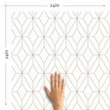 Yellow Lattice Peel and Stick Removable Wallpaper for sale