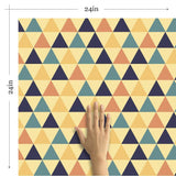 Yellow Triangles Geometric Removable Wallpaper 3339| Walls By Me