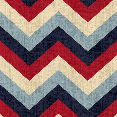 Red and Blue Chevron Geometric Removable Wallpaper 7037| Walls By Me