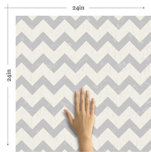 Grey Chevron Geometric Removable Wallpaper 7739| Walls By Me