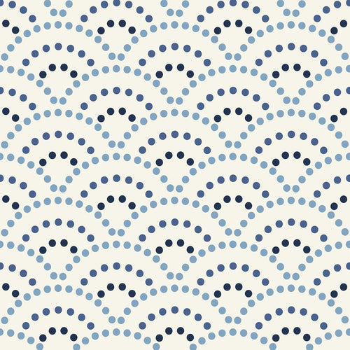 Navy Circles Geometric Peel and Stick Removable Wallpaper