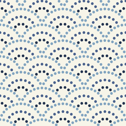 Navy Circles Geometric Peel and Stick Removable Wallpaper