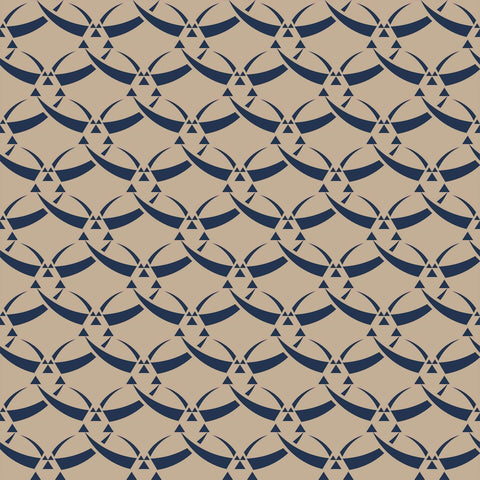Navy and Beige Textured Geometric Removable Wallpaper 291d| Walls By Me