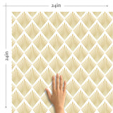 Yellow Sunburst Peel and Stick Removable Wallpaper for home