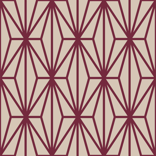 Violet and Beige Diamond Geometric Peel and Stick Removable Wallpaper