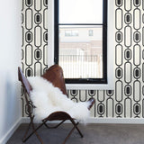 Black and White Motif Geometric Removable Wallpaper 185b| Walls By Me